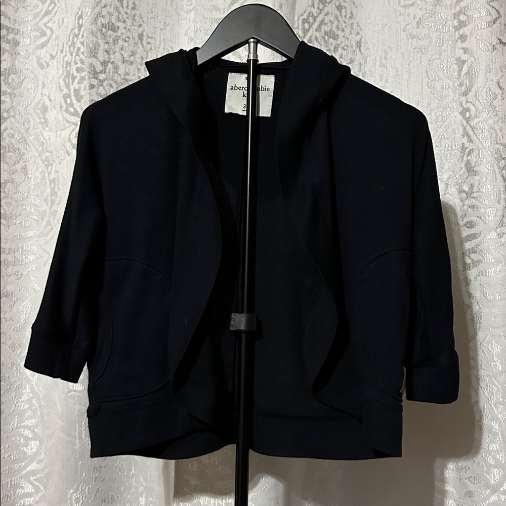 Abercrombie Kids Hooded Open Front Cardigan, Sz 3/4